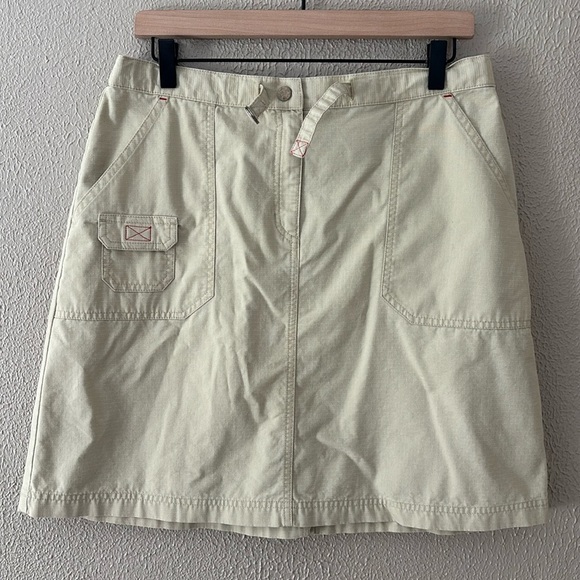 Women’s L.L. Bean Coolmax Utility Skirt, Size 16 Petite, khaki - Picture 1 of 4
